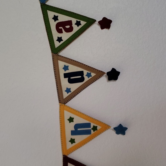 Happy Birthday Felt Bamner - Picture 6 of 13